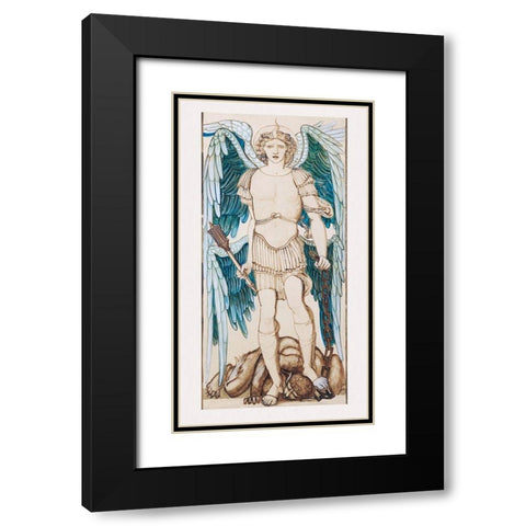 The Angels of the Hierarchy-Principates Black Modern Wood Framed Art Print with Double Matting by Burne–Jones, Edward