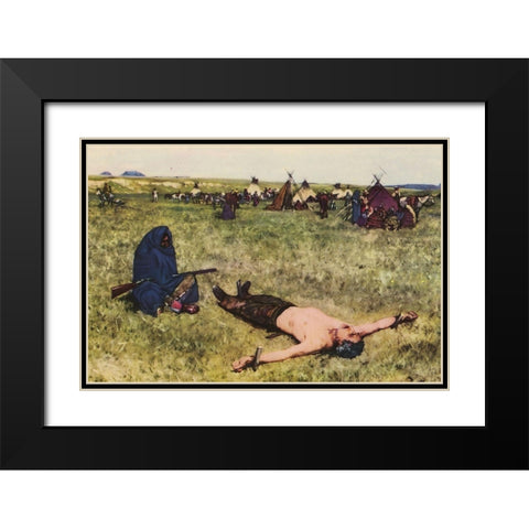 The Captive Black Modern Wood Framed Art Print with Double Matting by Farny, Henry