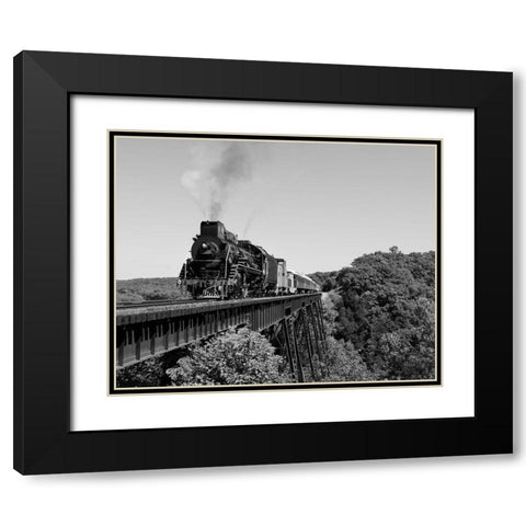 A steam train-Boone County-Iowa Black Modern Wood Framed Art Print with Double Matting by Highsmith, Carol