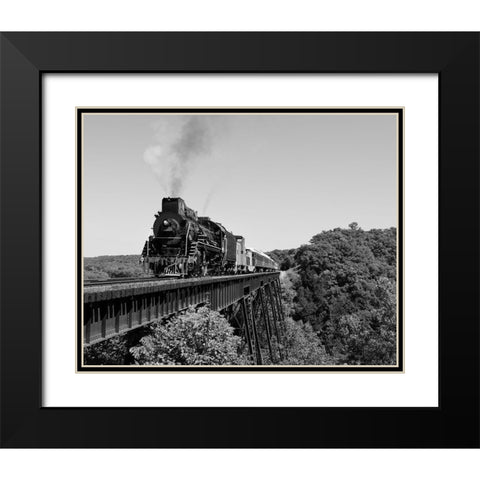 A steam train-Boone County-Iowa Black Modern Wood Framed Art Print with Double Matting by Highsmith, Carol