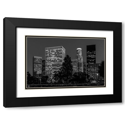 Central Los Angeles-California-at night Black Modern Wood Framed Art Print with Double Matting by Highsmith, Carol
