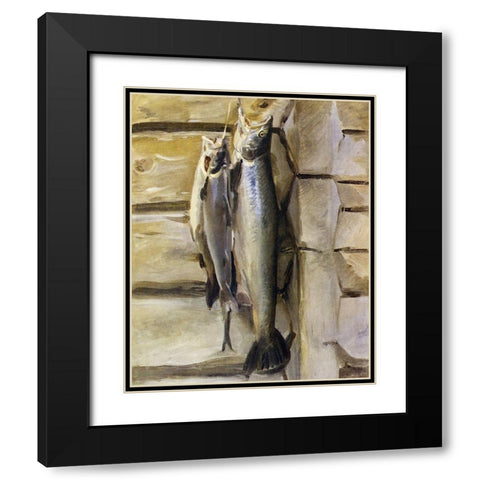Angling in British Art Through Five Centuries Black Modern Wood Framed Art Print with Double Matting by Sargent, John Singer