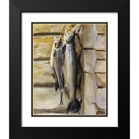 Angling in British Art Through Five Centuries Black Modern Wood Framed Art Print with Double Matting by Sargent, John Singer