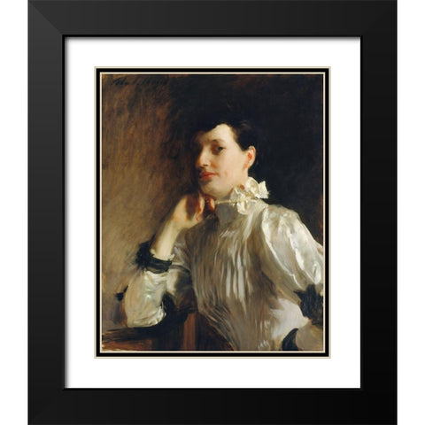 Mrs. Henry Galbraith Ward Black Modern Wood Framed Art Print with Double Matting by Sargent, John Singer
