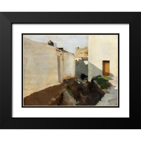 White Walls in Sunlight-Morocco Black Modern Wood Framed Art Print with Double Matting by Sargent, John Singer
