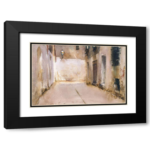 Venice Black Modern Wood Framed Art Print with Double Matting by Sargent, John Singer