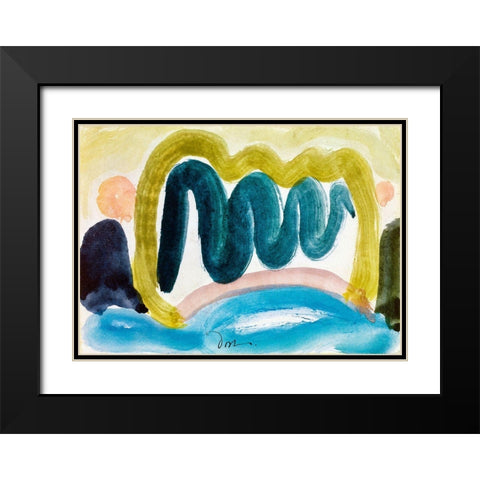 Pond in Sunlight Black Modern Wood Framed Art Print with Double Matting by Dove, Arthur