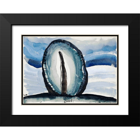 Tree Black Modern Wood Framed Art Print with Double Matting by Dove, Arthur