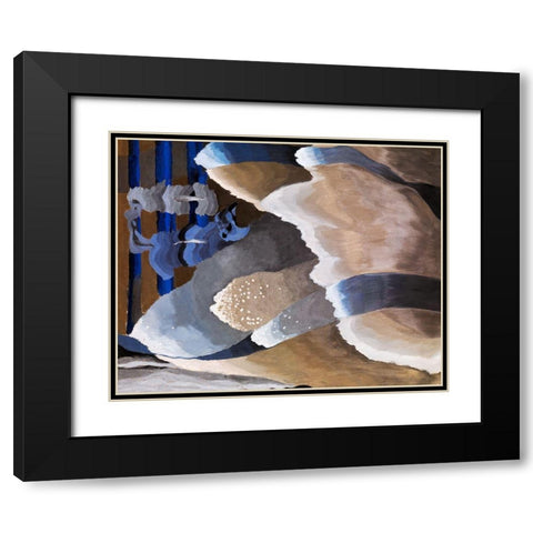 Reaching Waves Black Modern Wood Framed Art Print with Double Matting by Dove, Arthur