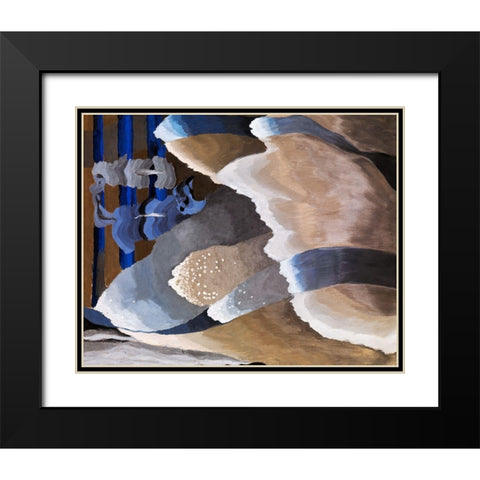 Reaching Waves Black Modern Wood Framed Art Print with Double Matting by Dove, Arthur