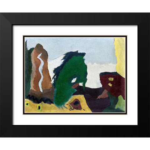 Foot of Lake Black Modern Wood Framed Art Print with Double Matting by Dove, Arthur