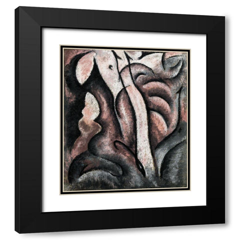 Sentimental Musicca Black Modern Wood Framed Art Print with Double Matting by Dove, Arthur