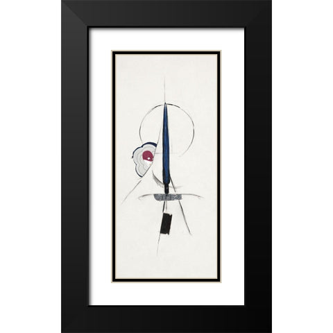 Untitled Abstract Black Modern Wood Framed Art Print with Double Matting by Dove, Arthur