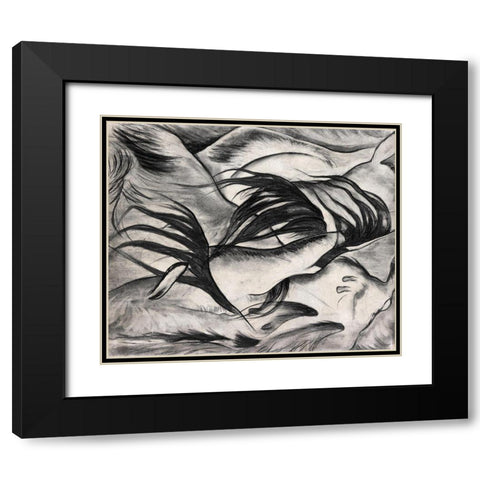 Goats Black Modern Wood Framed Art Print with Double Matting by Dove, Arthur