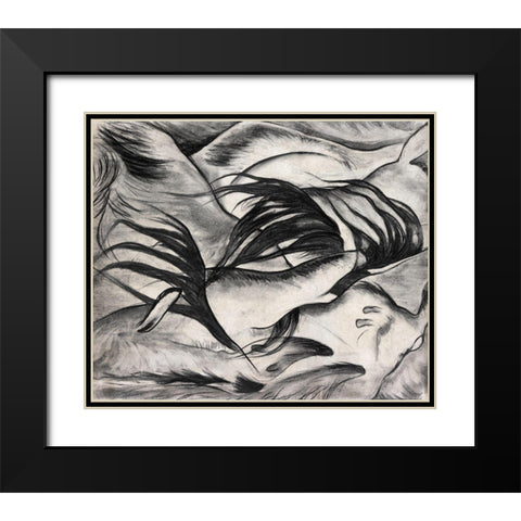 Goats Black Modern Wood Framed Art Print with Double Matting by Dove, Arthur