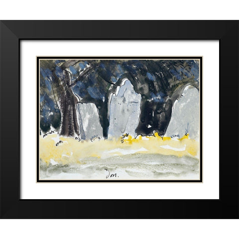 Old Tombstones Black Modern Wood Framed Art Print with Double Matting by Dove, Arthur