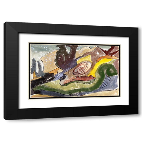 Beach Black Modern Wood Framed Art Print with Double Matting by Dove, Arthur