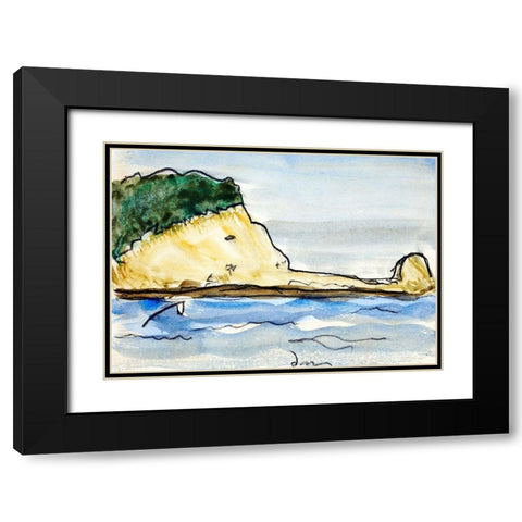 Target Rock Black Modern Wood Framed Art Print with Double Matting by Dove, Arthur