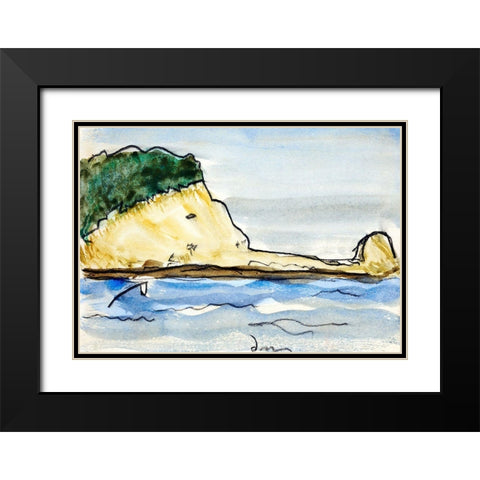 Target Rock Black Modern Wood Framed Art Print with Double Matting by Dove, Arthur