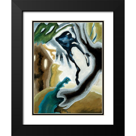 Barnyard Fantasy Black Modern Wood Framed Art Print with Double Matting by Dove, Arthur