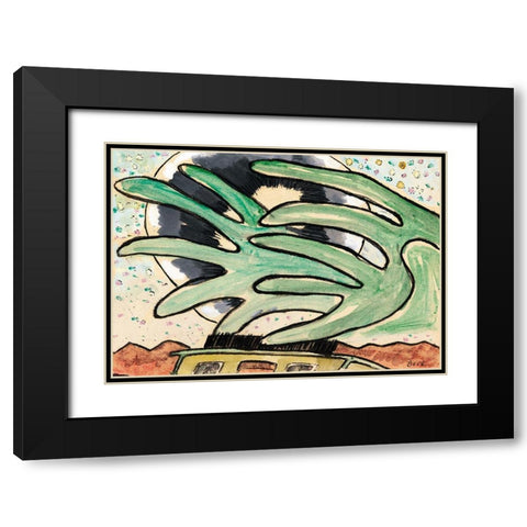 Silver Ball-Barge-and Trees Black Modern Wood Framed Art Print with Double Matting by Dove, Arthur