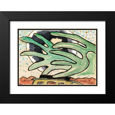 Silver Ball-Barge-and Trees Black Modern Wood Framed Art Print with Double Matting by Dove, Arthur