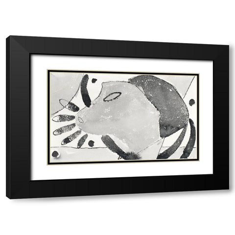 There Was a Cat Somewhere Black Modern Wood Framed Art Print with Double Matting by Dove, Arthur