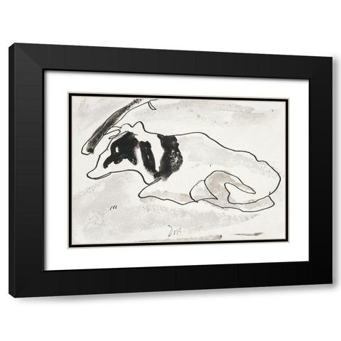 Cow II Black Modern Wood Framed Art Print with Double Matting by Dove, Arthur