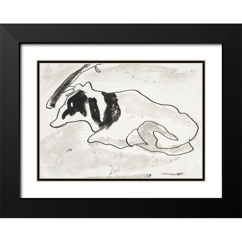 Cow II Black Modern Wood Framed Art Print with Double Matting by Dove, Arthur