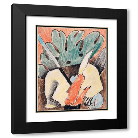 Untitled Black Modern Wood Framed Art Print with Double Matting by Dove, Arthur