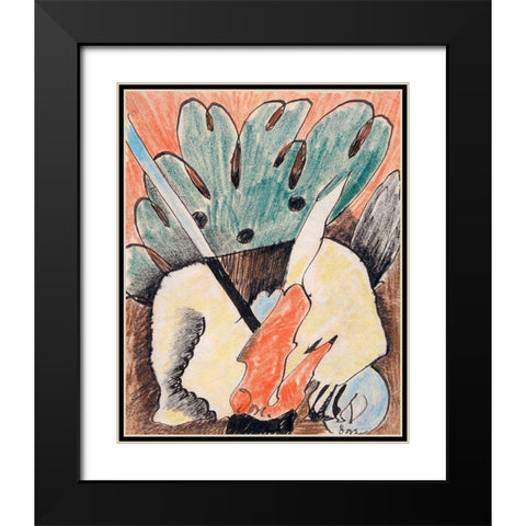 Untitled Black Modern Wood Framed Art Print with Double Matting by Dove, Arthur