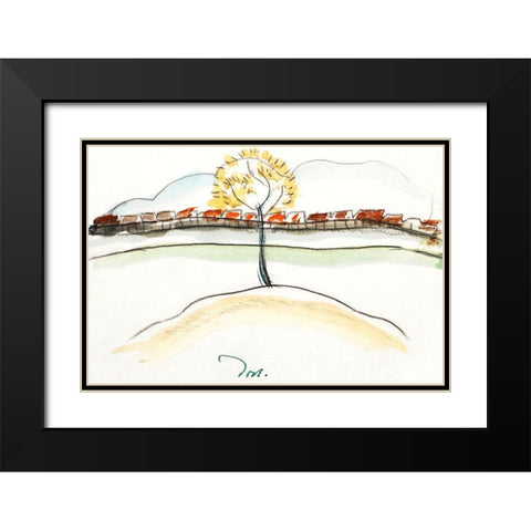 Fall Brook Railroad Black Modern Wood Framed Art Print with Double Matting by Dove, Arthur