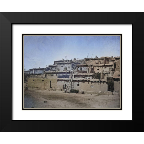 Zuni Pueblo-New Mexico Color Black Modern Wood Framed Art Print with Double Matting by OSullivan, Timothy H