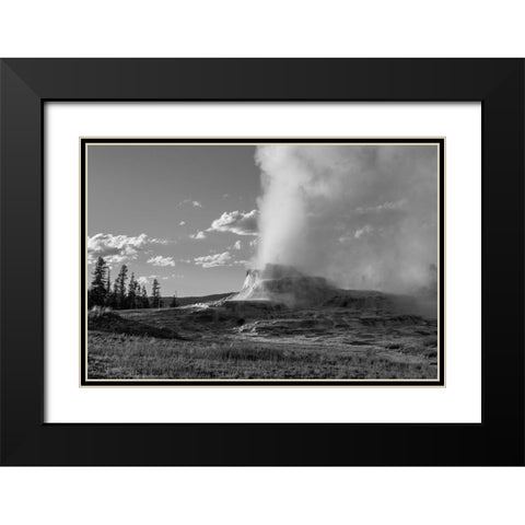 Castle Geyser late Evening, Yellowstone National Park Black Modern Wood Framed Art Print with Double Matting by Frank, Jacob W.