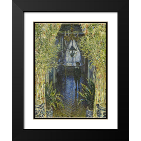 A Corner of the Apartment 1875 Black Modern Wood Framed Art Print with Double Matting by Monet, Claude