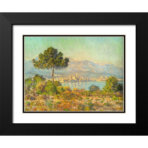 Antibes from Plateau Notre Dame 1888 Black Modern Wood Framed Art Print with Double Matting by Monet, Claude