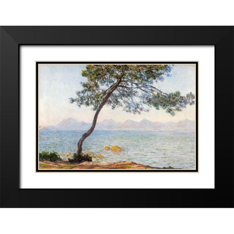 Antibes with tree 1888 Black Modern Wood Framed Art Print with Double Matting by Monet, Claude