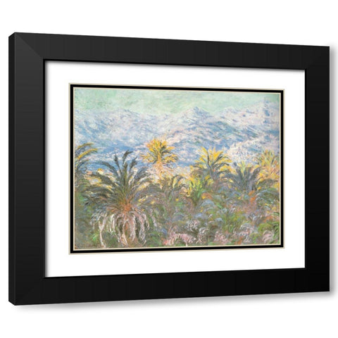 Bordighera I 1884 Black Modern Wood Framed Art Print with Double Matting by Monet, Claude