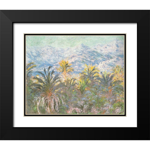 Bordighera I 1884 Black Modern Wood Framed Art Print with Double Matting by Monet, Claude