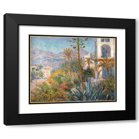 Bordighera II 1884 Black Modern Wood Framed Art Print with Double Matting by Monet, Claude