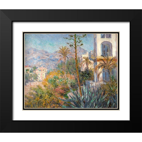 Bordighera II 1884 Black Modern Wood Framed Art Print with Double Matting by Monet, Claude