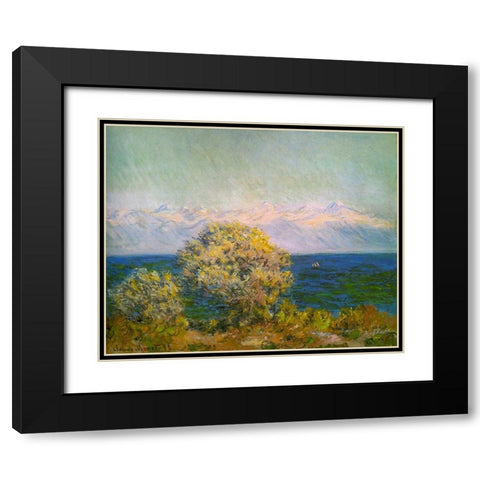 Cap DAntibes-Mistral 1888 Black Modern Wood Framed Art Print with Double Matting by Monet, Claude
