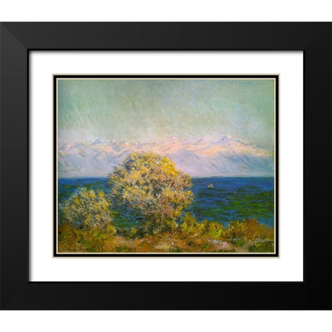 Cap DAntibes-Mistral 1888 Black Modern Wood Framed Art Print with Double Matting by Monet, Claude