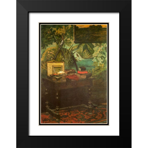 Corner of the studio 1861 Black Modern Wood Framed Art Print with Double Matting by Monet, Claude