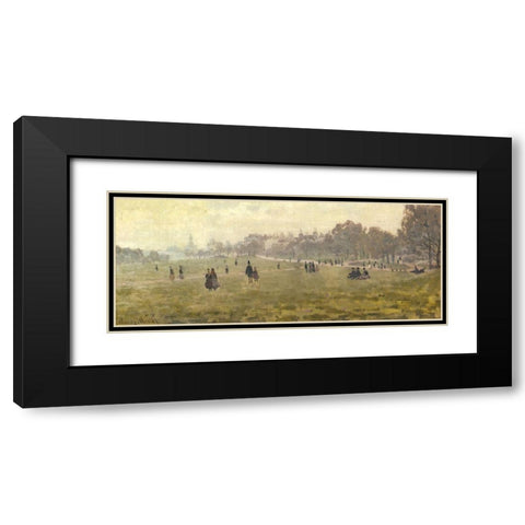 Green Park 1870 Black Modern Wood Framed Art Print with Double Matting by Monet, Claude