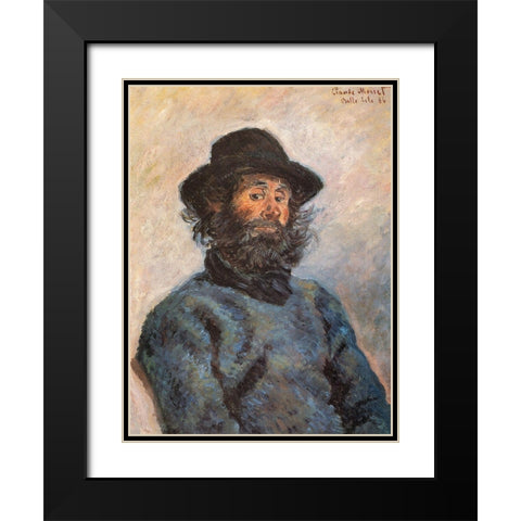 Portrait of Poly 1886 Black Modern Wood Framed Art Print with Double Matting by Monet, Claude