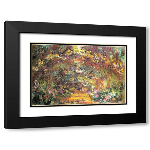 Rose trellises 1922 Black Modern Wood Framed Art Print with Double Matting by Monet, Claude