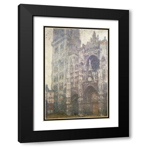 Rouen Cathedral facade 1894 Black Modern Wood Framed Art Print with Double Matting by Monet, Claude
