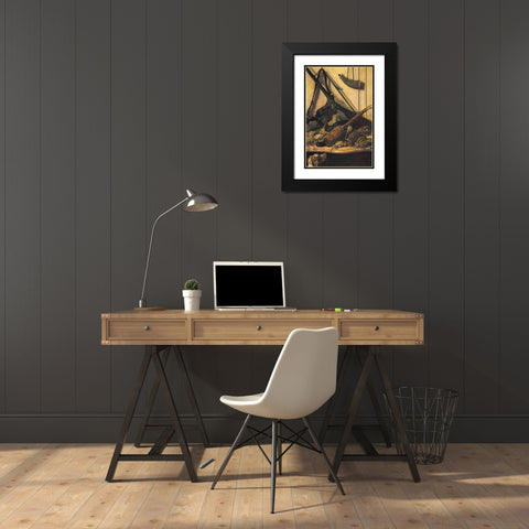 Sporting prizes 1862 Black Modern Wood Framed Art Print with Double Matting by Monet, Claude