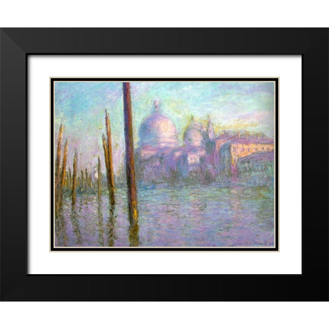 The Grand Canal-Venice 1908 Black Modern Wood Framed Art Print with Double Matting by Monet, Claude